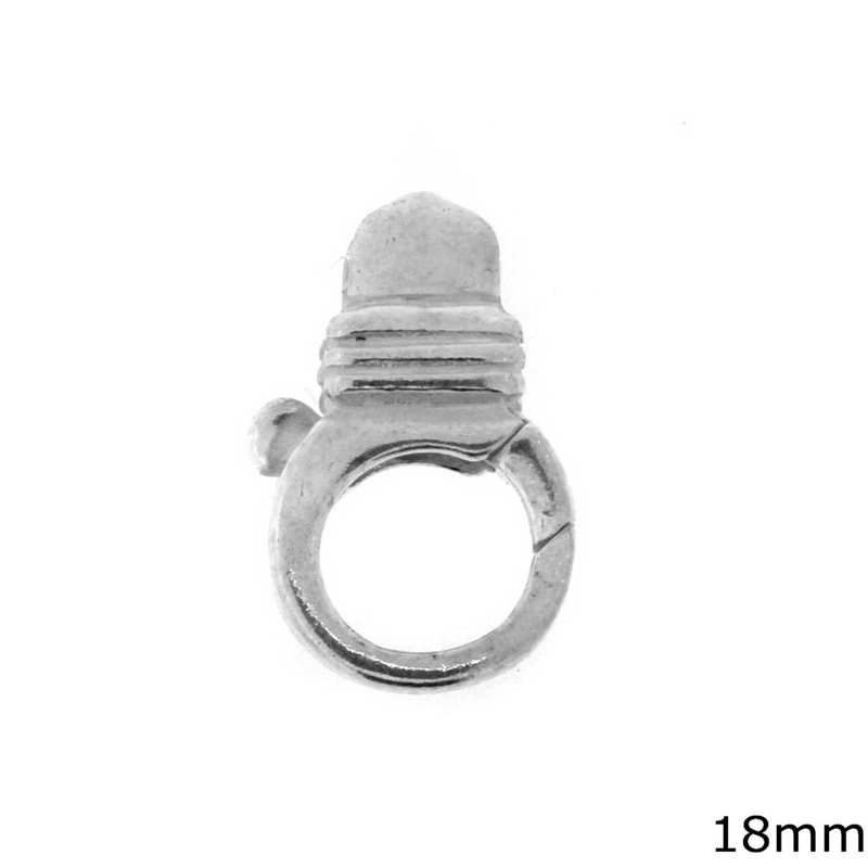Silver 925  Lobster Claw Clasp 18mm