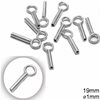 Silver 925 Tube Crimp Bead with Hole  0.8-1mm and Loop