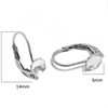 Silver 925 Leverback Earring with Post 5mm