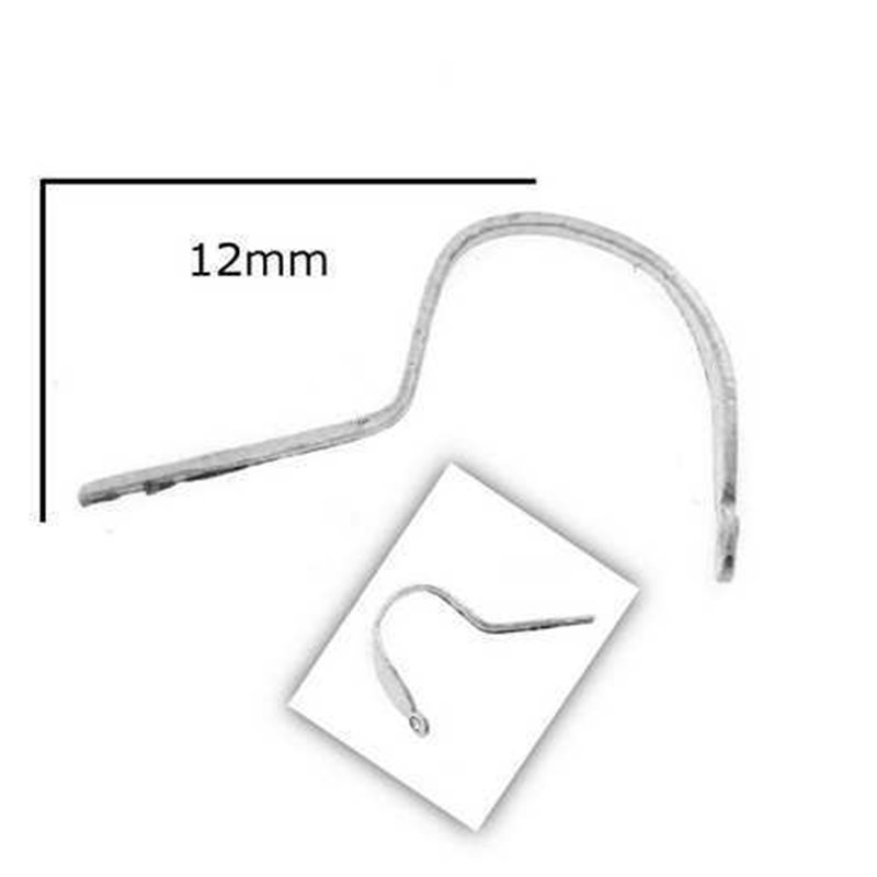 Silver 925 Earring Hook 12mm Thickness 1x0,4mm