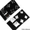 Σκουλαρίκια Ασημένια 925  Τετράγωνα με ζιργκόν 5-6-10mm