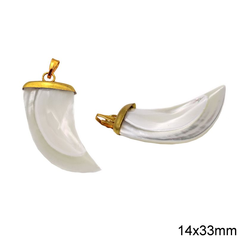 Μενταγιόν Φίλντισι Δόντι 14x33mm