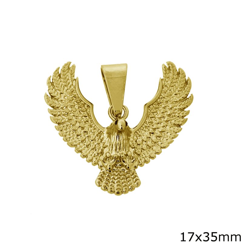 Stainless Steel Pendant Eagle 17x35mm