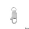 Silver 925 Flat Lobster Claw Clasp 8mm