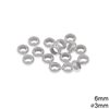 Silver 925 Rondelle Bead 3-6mm with 1.6-3mm Hole