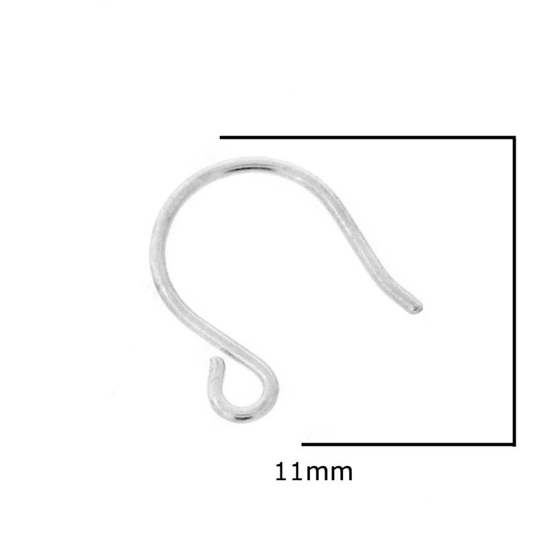 Silver 925 Earring Hook 11mm Thickness 0,5mm