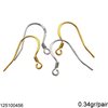 Silver 925 Earring Hook 10mm Thickness 0.7mm 0.34gr/pair