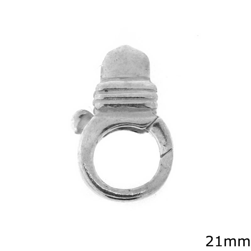 Silver 925 Lobster Claw Clasp 21mm
