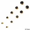 Σκουλαρίκια Ατσάλινα Mονόπετρα Στρογγυλά με Ζιργκόν 3-7mm