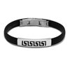Stainless Steel bracelet with rubber 8mm