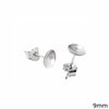 Silver 925 Stud Earring for Pearl 4-9mm