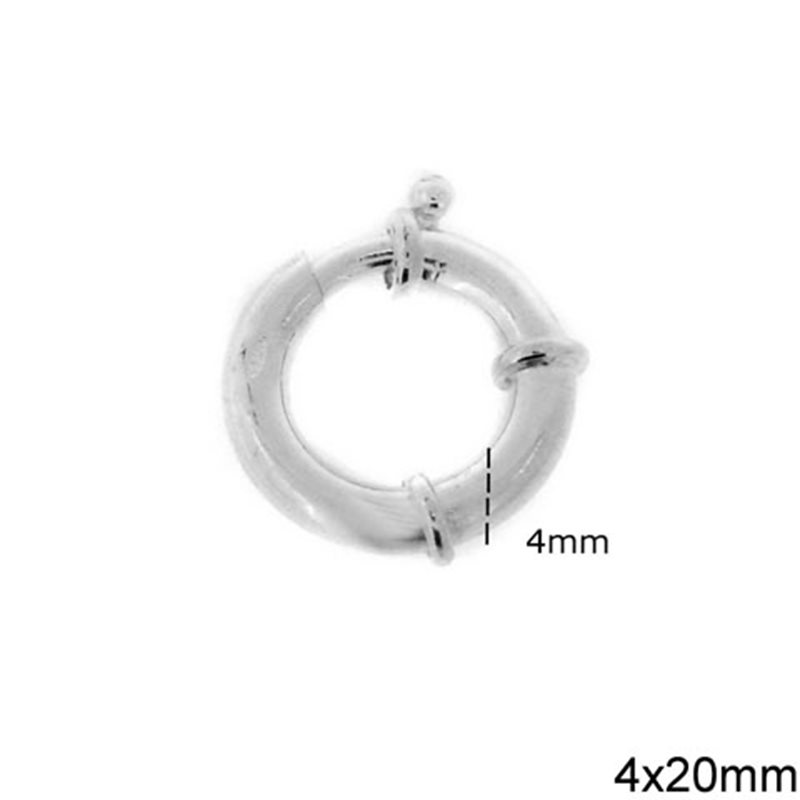 Silver 925 Springring 4x20mm