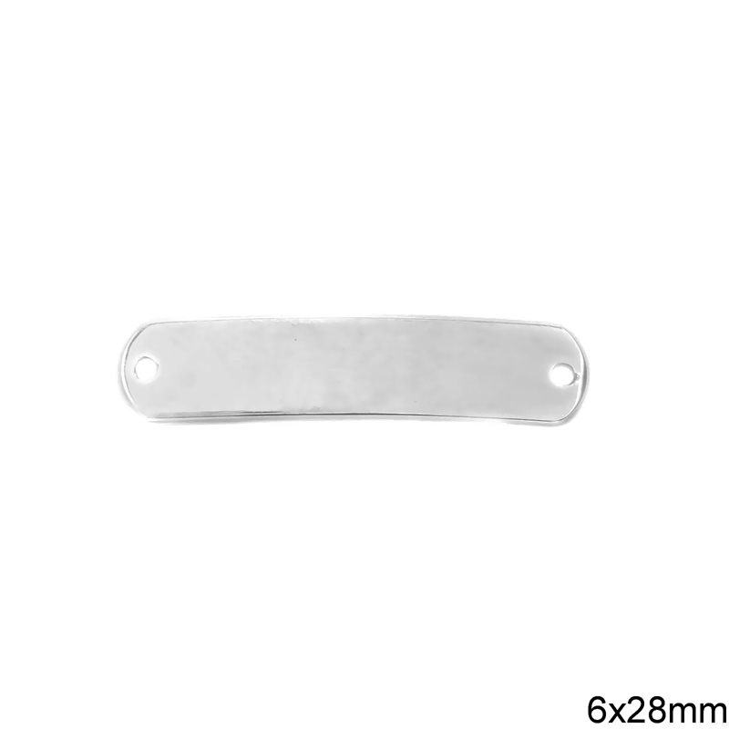 Διάστημα Ασημένιο 925 Ταυτότητα 6x28mm