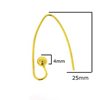 Silver 925 Earring Hook 25mm Thickness 0,9mm Ball 4mm