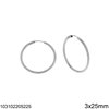 Silver 925 Hoop Earrings 14-85mm