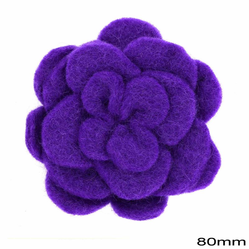 Pin with Felt Flower 80mm