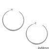 Stainless Steel Earring Hoops 2x35-55mm