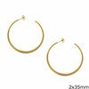 Stainless Steel Earring Hoops 2x35-55mm