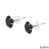 Silver 925  Solitaire Earrings 3-9mm 