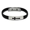 Stainless Steel bracelet with rubber 8mm