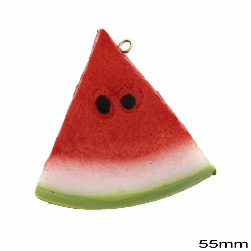 Elastic Plastic Pendant - Watermelon 55mm