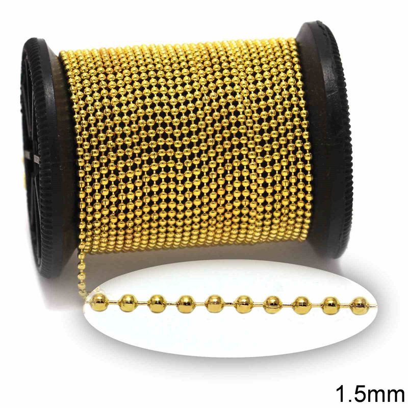 Brass Ball Chain 1.5mm