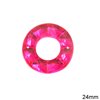 Plastic Faceted Rondelle Sew-on Stone 24mm