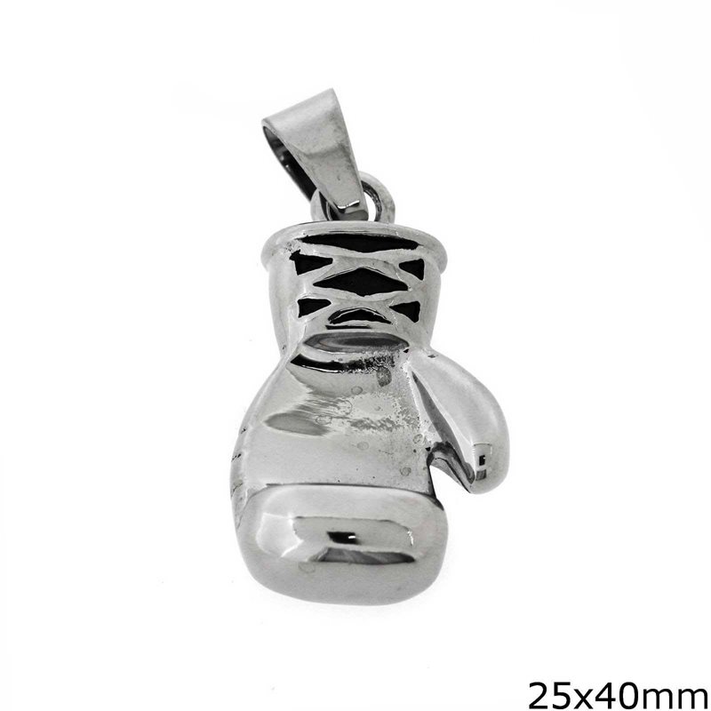 Stainless Steel Pendant Boxing Glove 25x40mm