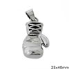 Stainless Steel Pendant Boxing Glove 25x40mm