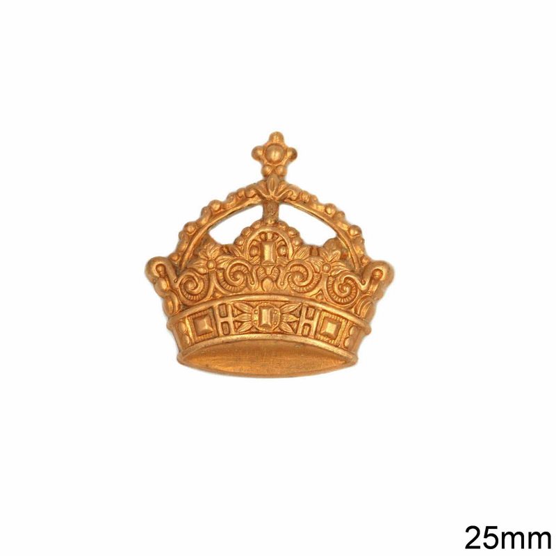Brass Stamped Crown 25mm