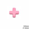 Plastic Cross Bead 8.5mm with 1.5mm hole