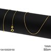 Silver 925 Venetian Link Chain 1mm