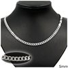 Silver 925 Gourmette Chain 5mm