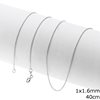 Silver 925 Oval Flat Link Chain 1x1.6mm
