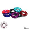Plastic Faceted Rondelle Sew-on Stone 24mm