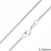 Silver 925  Gourmette Flat Chain 1,7x2mm
