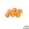 Plastic Round Faceted Bead 12mm with 2.2mm hole