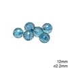 Plastic Round Faceted Bead 12mm with 2.2mm hole