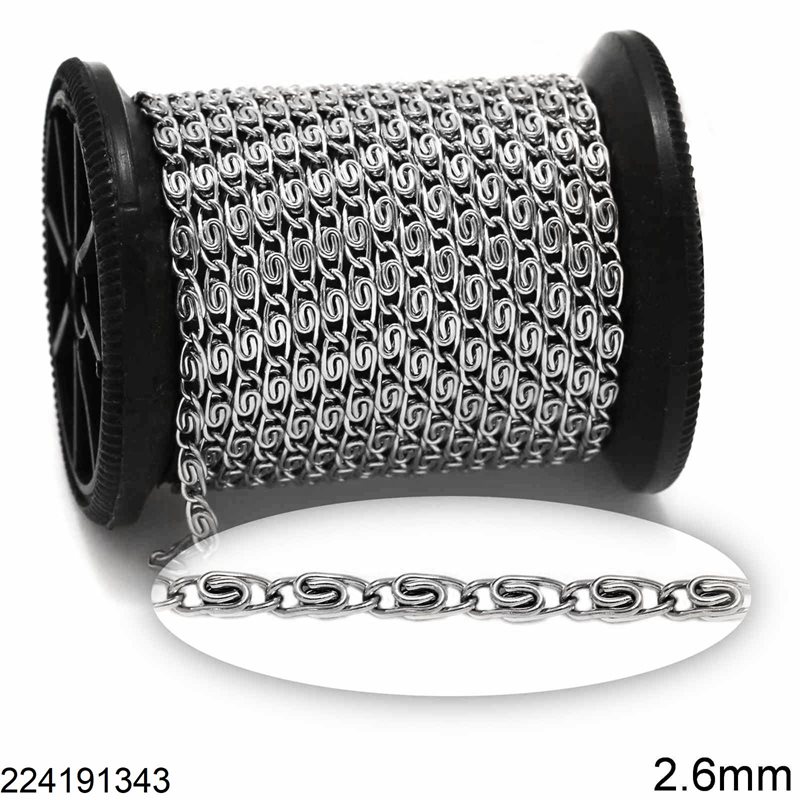 Stainless Steel Scroll Chain 2.6mm
