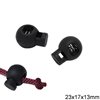 Plastic 'Stopper' with Coil 23x17x13mm, Black