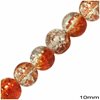 Glass Crackle Bead 10mm, 80cm