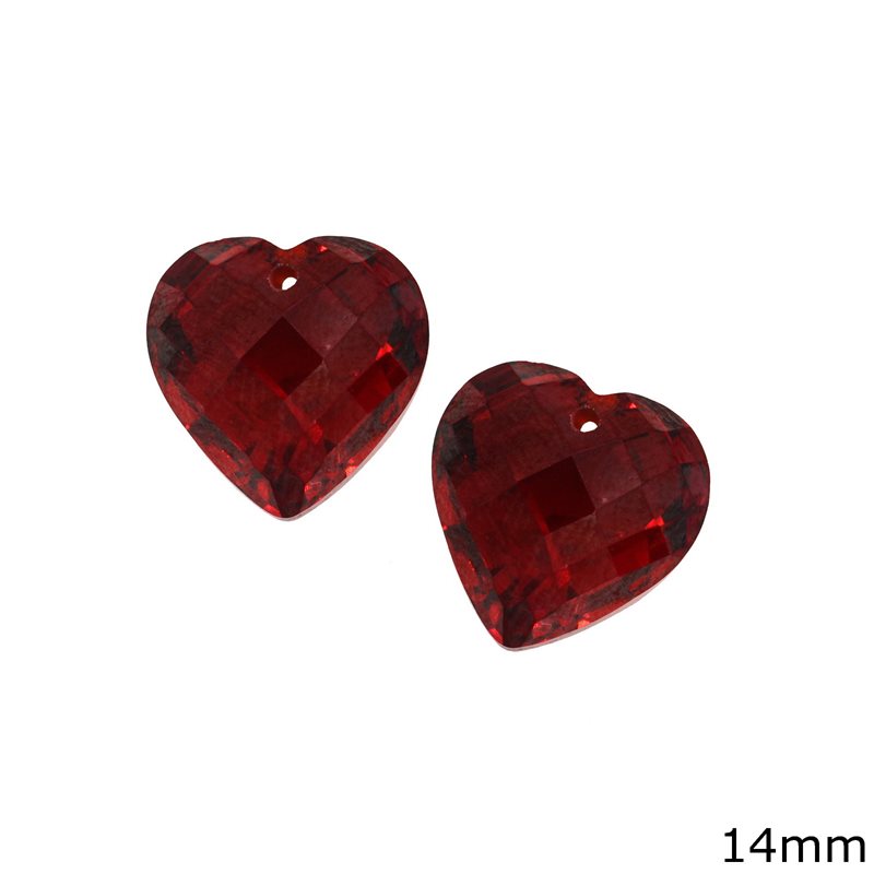 Zircon Pendant Heart 14mm