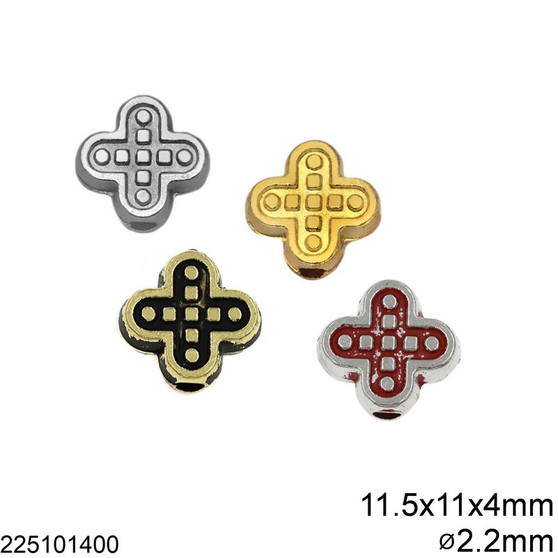 Casting Cross Bead 11.5x11x4mm with Hole 2.2mm 