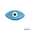 Mop-shell Stone Evil Eye Flat 5x10mm Thickness 1,6mm, Not Drilled