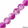 Glass Crackle Bead 10mm, 80cm