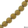 Glass Texture Bead 8mm