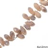 Pearshaped Faceted Crystal Beads 6x12mm