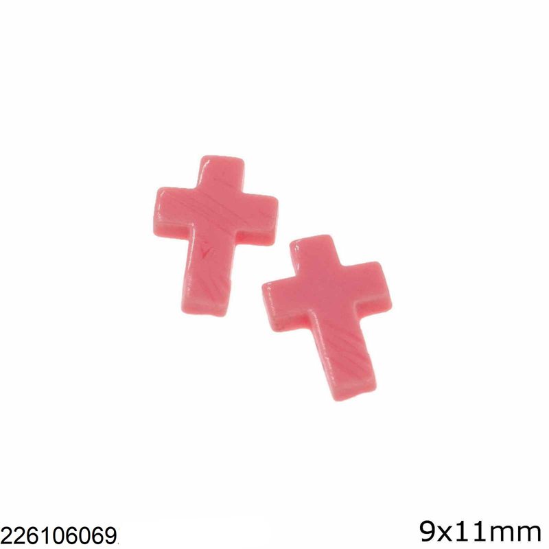 Mop-shell Cross Stone 9x11mm, Not Drilled