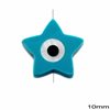 Mop-shell Star with Evil Eye Bead 10mm