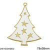 New Years Lucky Charm Christmas Tree with Enamel 78x58mm